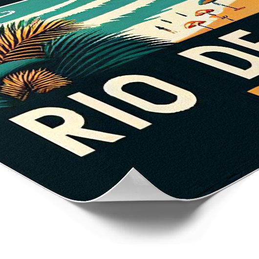 リオデジャネイロブラジルヴィンテージ旅行ポスター ポスター (角)