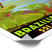 リオデジャネイロブラジルヴィンテージ旅行ポスター ポスター (角)