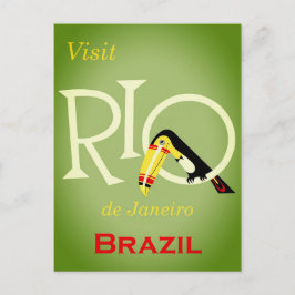 リオデジャネイロブラジルヴィンテージ旅行ポスター ポストカード