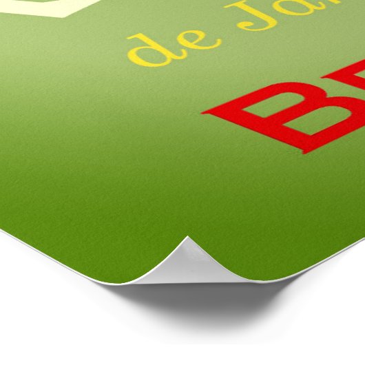 リオデジャネイロブラジルヴィンテージ旅行 ポスター (角)