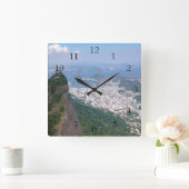 リオデジャネイロブラジル写真デザインアクリル スクエア壁時計 (ホーム)