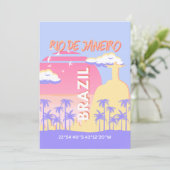 リオデジャネイロブラジル旅行アートブルーポスター シーズンカード (スタンド正面)