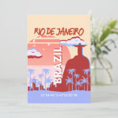 リオデジャネイロブラジル旅行アートレトロポスター シーズンカード (スタンド正面)