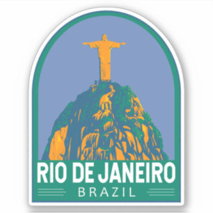 リオデジャネイロブラジル旅行アートヴィンテージ シール