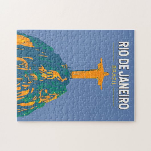 リオデジャネイロブラジル旅行アートヴィンテージ ジグソーパズル (横)