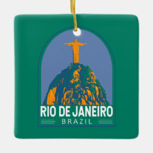 リオデジャネイロブラジル旅行アートヴィンテージ セラミックオーナメント