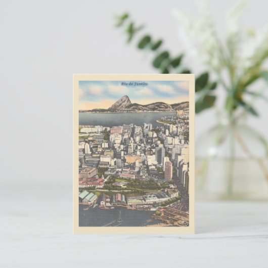 リオデジャネイロヴィンテージ1940年代シティシーン ポストカード (スタンド正面)