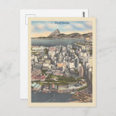 リオデジャネイロヴィンテージ1940年代シティシーン ポストカード (正面/裏面)