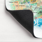 リオデジャネイロ図解入りの、写真付きのの地図と幹線道路 マウスパッド (コーナー)