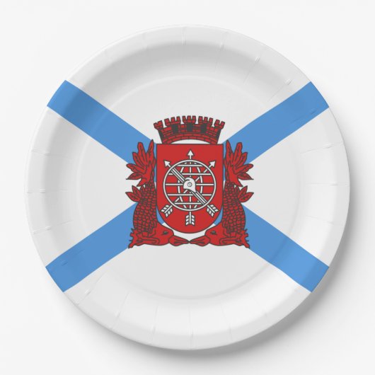 リオデジャネイロ国旗（ブラジル） ペーパープレート (正面)