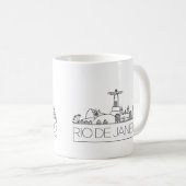 リオデジャネイロ様式化スカイラインコーヒーマグ コーヒーマグカップ (正面右)