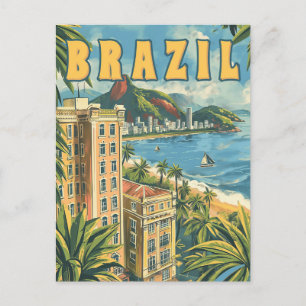 リオデジャネイロ、ブラジルヴィンテージ旅行 ポストカード