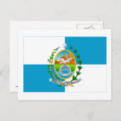 リオデジャネイロ、ブラジル国旗 ポストカード (正面/裏面)