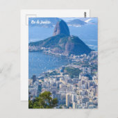 リオデジャネイロ，ブラジル砂糖ローフ/シティビュー ポストカード (正面/裏面)