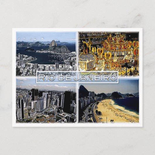 リオデジャネイロ – ブラジル – モザイク – ポストカード (正面)