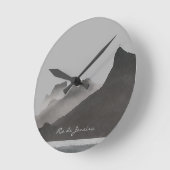 リオデジャネイロ、ブラジル ラウンド壁時計 (傾斜)