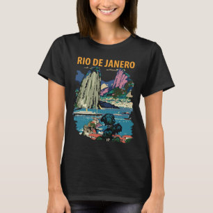 リオデジャネイロ ブラジル レトロ トラベル Tシャツ