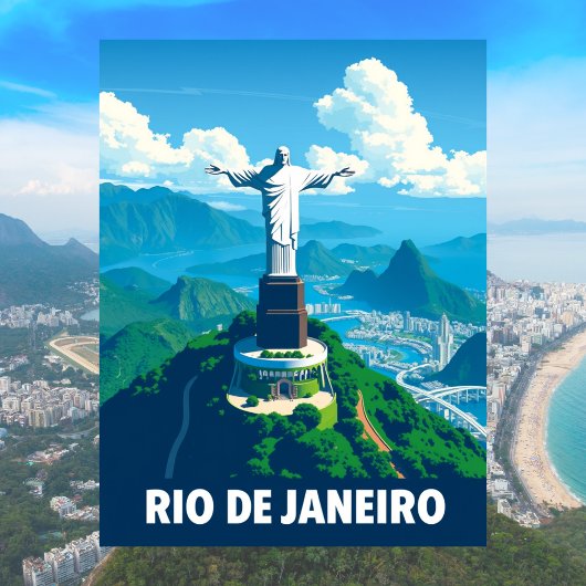 リオデジャネイロ，ブラジルChrist the Redeemerヴィンテージ ポストカード