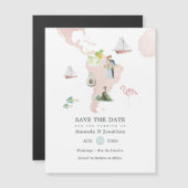 リオデスティネーションウェディングの水彩地図 (正面/裏面)