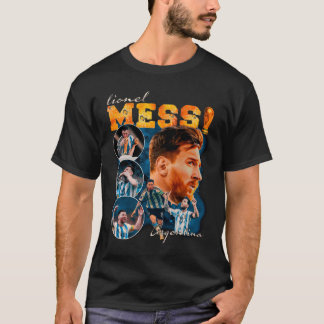 リオネル・メッシ アルゼンチン ワールドカップ チャンピオン ヴィンテージ Tシャツ