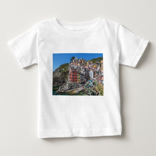 リオマッジョーレチンクテッレリグーリアイタリア ベビーTシャツ (正面)