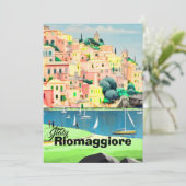 リオマッジョーレ イタリア 旅行 はがき | 旅の思い出 招待状 (スタンド正面)