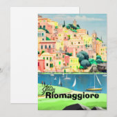 リオマッジョーレ イタリア 旅行 はがき | 旅の思い出 招待状 (正面/裏面)