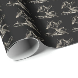 リオロ鳥模様包み紙 ラッピングペーパー