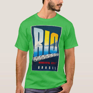 リオワンダントシティヴィンテージ旅行ポスター Tシャツ