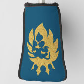 リオンウィズクラウン – 金ゴールドスタイル1 ゴルフヘッドカバー (回転90)