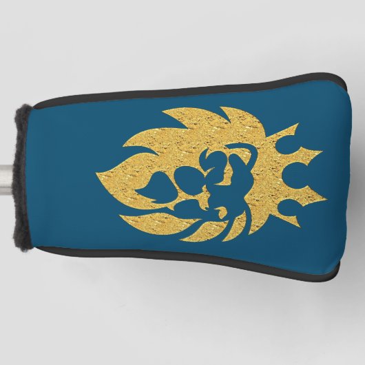 リオンウィズクラウン – 金ゴールドスタイル1 ゴルフヘッドカバー (正面)