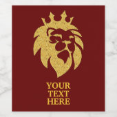 リオンウィズクラウン – 金ゴールドスタイル1 ワインラベル (シングルラベル)