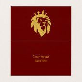 リオンウィズクラウン – 金ゴールドスタイル1 名刺 (内部フラット)