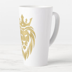 リオンウィズクラウン – 金ゴールドスタイル3 カフェラテマグ