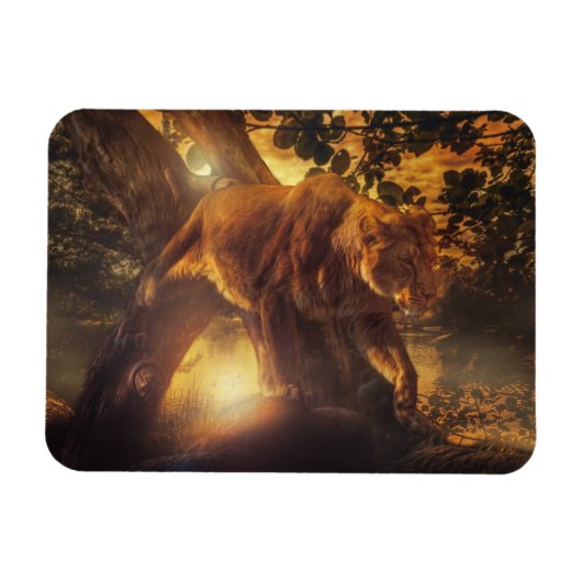 リオンオブユダ – ラスタファラ – レゲエラスタマグネット マグネット (横)