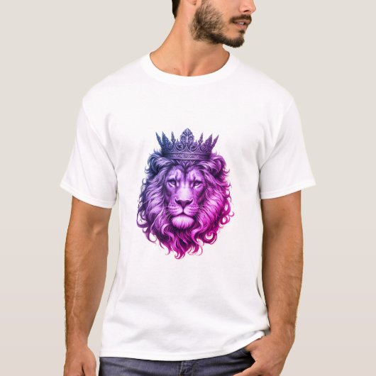 リオンヘッドクラウンラグジュアリー王室のズ Tシャツ (正面)