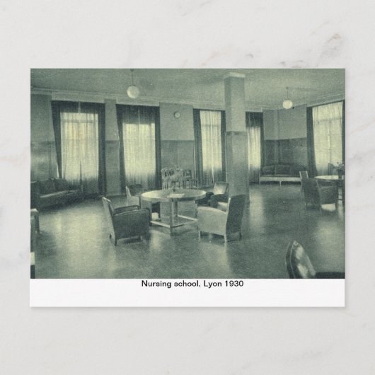 リオン1930年、看護学校 ポストカード (正面)