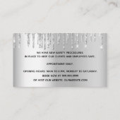 リオープニングヘア美しいサロングリッター銀の輝き 名刺 (裏面)