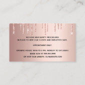 リオープニングヘア美しいサロンバラ金ゴールドドリップ 名刺 (裏面)