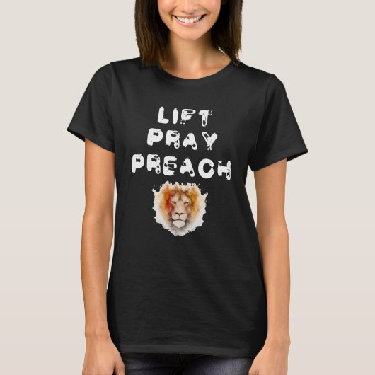 リオ祈で牧師のトレーニング衣服を持ち上げる Tシャツ (正面)