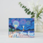 リオ素晴らし・デ・ジャネイロでの花火大会 ポストカード (スタンド正面)