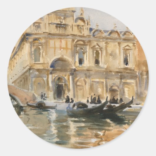 リオ・デイ・メンディシャンティ、ヴェネツィアby John Singer Sargent ラウンドシール (正面)