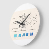 リオ・デ・ジャネイロ ブラジル ラージ壁時計 (傾斜)