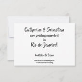 リオ・デ・ジャネイロ, ブラジル ヴィンテージ地図 セーブザデート (裏面)