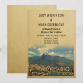 リオ・デ・ジャネイロ 結婚式 招待状 ブラジル (正面/裏面)