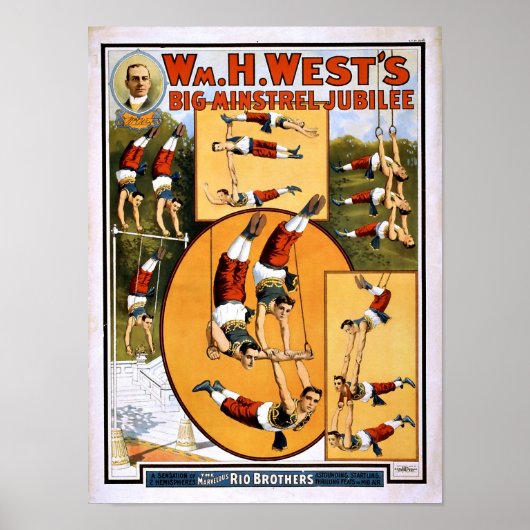 リオ・ブラザーズ飛んでいる・トラペーズ・ヴィンテージ・ポスター ポスター (正面)