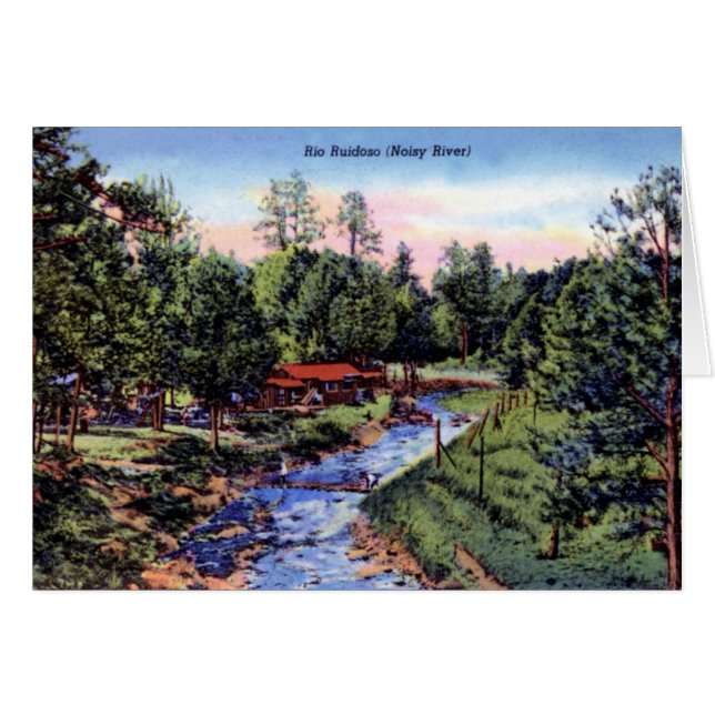 リオRuidosoに沿うRuidosoニューメキシコ場面 (正面横)