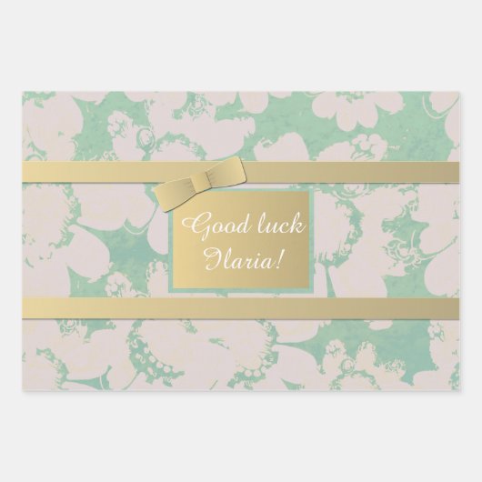 リカスタムボンすべての行事フローラの折り返し ラッピングペーパーシート (正面3)