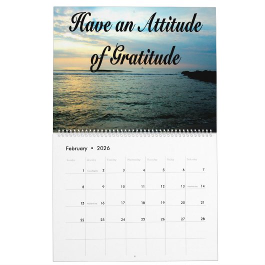 リカバリおよび感動的引用文カレンダー カレンダー (2月 2026)