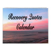 リカバリおよび感動的引用文カレンダー カレンダー (カバー)